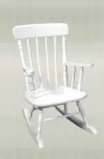 Child's Deluxe Spindle Rocking Chair - White