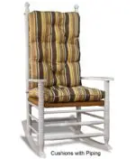 Deluxe Rocking Chair Cushion Set - Striped Fabrics-0