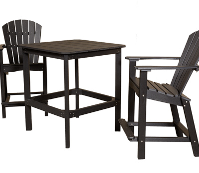 Classic High Dining Table 38” w/ 2 -26” High Dining Chairs-0