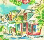 Rocking Chair Cushion Set - Pattern Fabrics-Jamaican Market (0104)