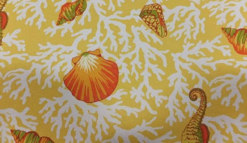 Rocking Chair Cushion Set - Pattern Fabrics-Sea Horses' Haven in Lemon (0588)