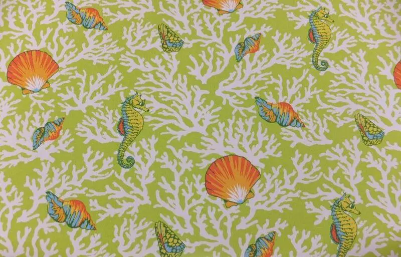 Rocking Chair Cushion Set - Pattern Fabrics-Sea Horses' Haven in Lime (0587)