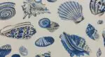 Rocking Chair Cushion Set - Pattern Fabrics-Shells in Blue (0538)