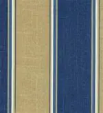 Deluxe Rocking Chair Cushion Set - Striped Fabrics-Tan and Blue (0546)