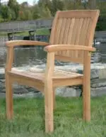 Teak Stacking Chair with Arms (Pair)