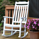 White Rocking Chair on deck