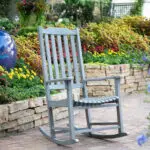 weathered gray rocking chair