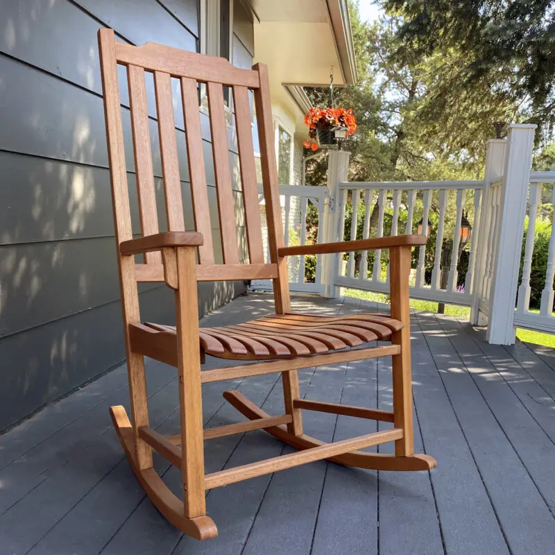 Natural finish rocker chair