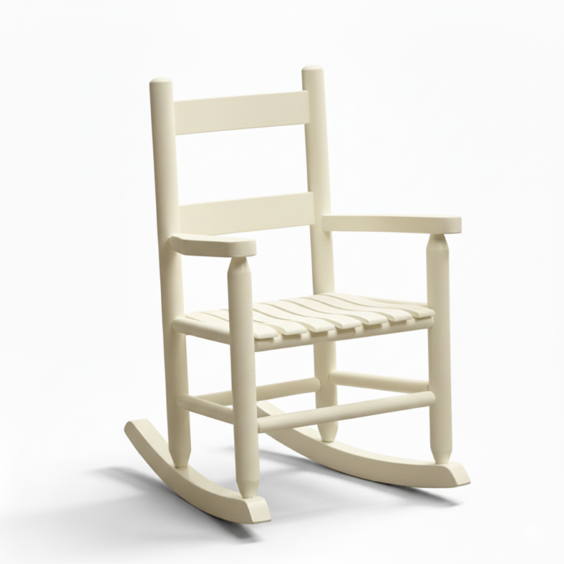 51 Emilie Child Rocker - White