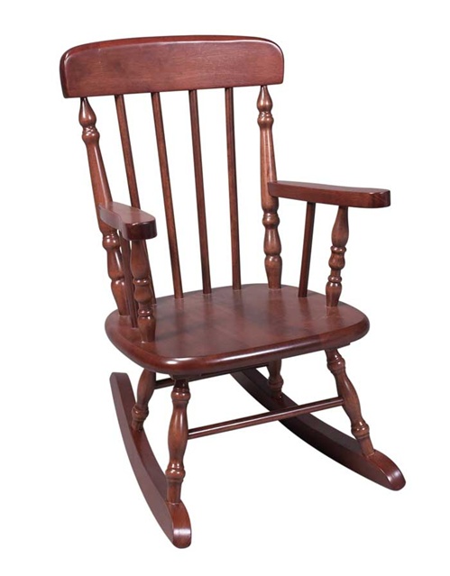 Deluxe Children's Spindle Rocking Chair - Cherry