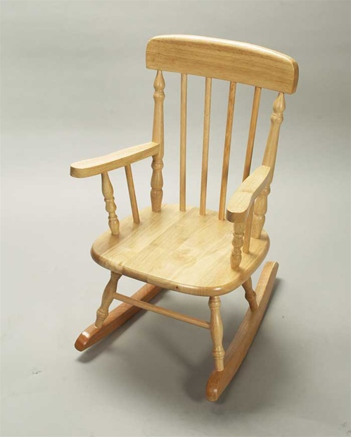 Children's Deluxe Spindle Rocking Chair - Natural