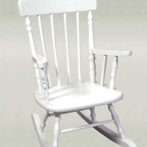 Child's Deluxe Spindle Rocking Chair - White