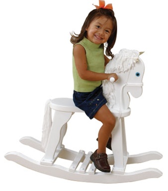 Children's Derby Rocking Horse - White