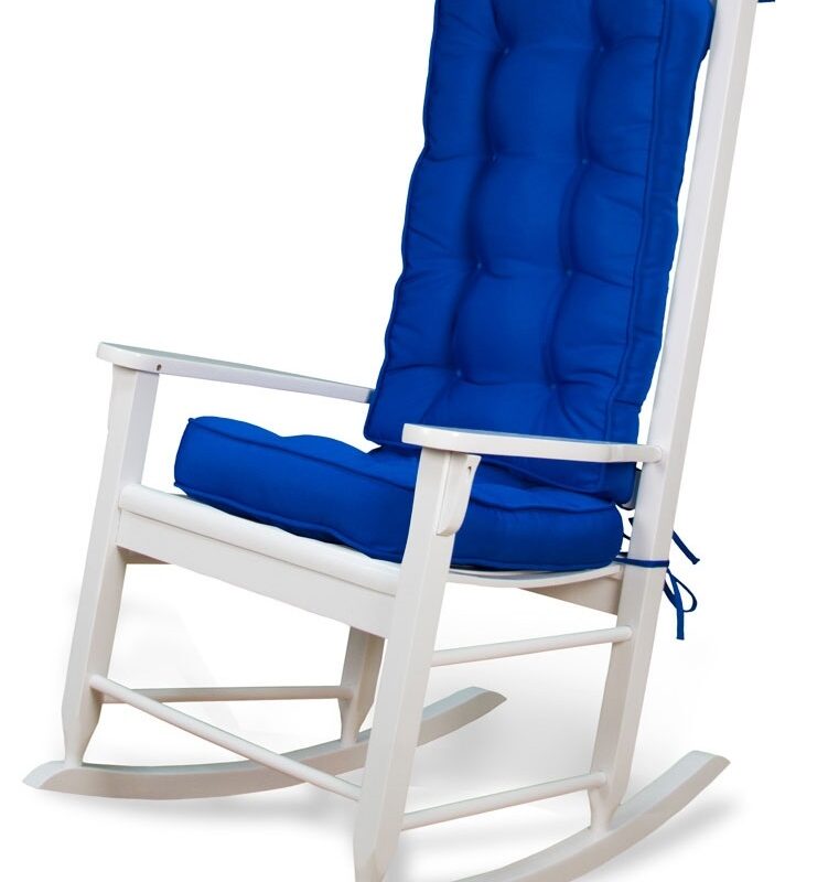 Boxed Piping Rocker Cushion Set Boxed Edge Rocking Chair Cushion
