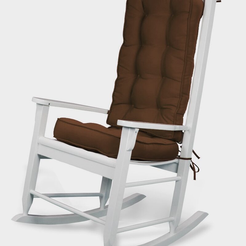 Boxed Piping Sunbrella Rocker Cushion Set Boxed Edge Rocking Chair Cushion