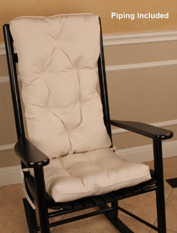 Sunbrella® Fabric Rocking Chair Cushion Set-2036