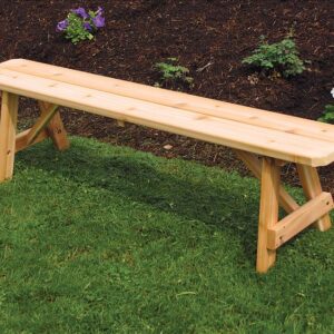 Traditional Backless Cedar Bench-0