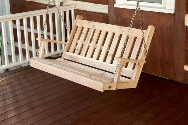 Traditional English Porch Swing - Cedar-0