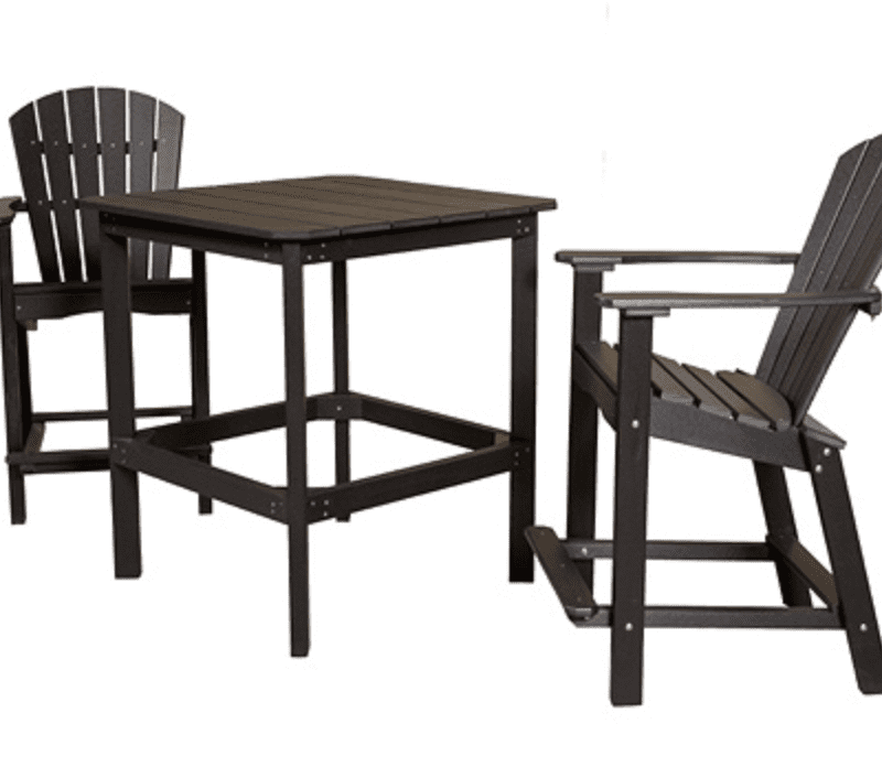 Classic High Dining Table 38” w/ 2 -26” High Dining Chairs-0