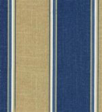 Deluxe Rocking Chair Cushion Set - Striped Fabrics-Tan and Blue (0546)