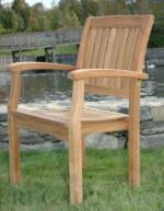 Teak Stacking Chair with Arms (Pair)