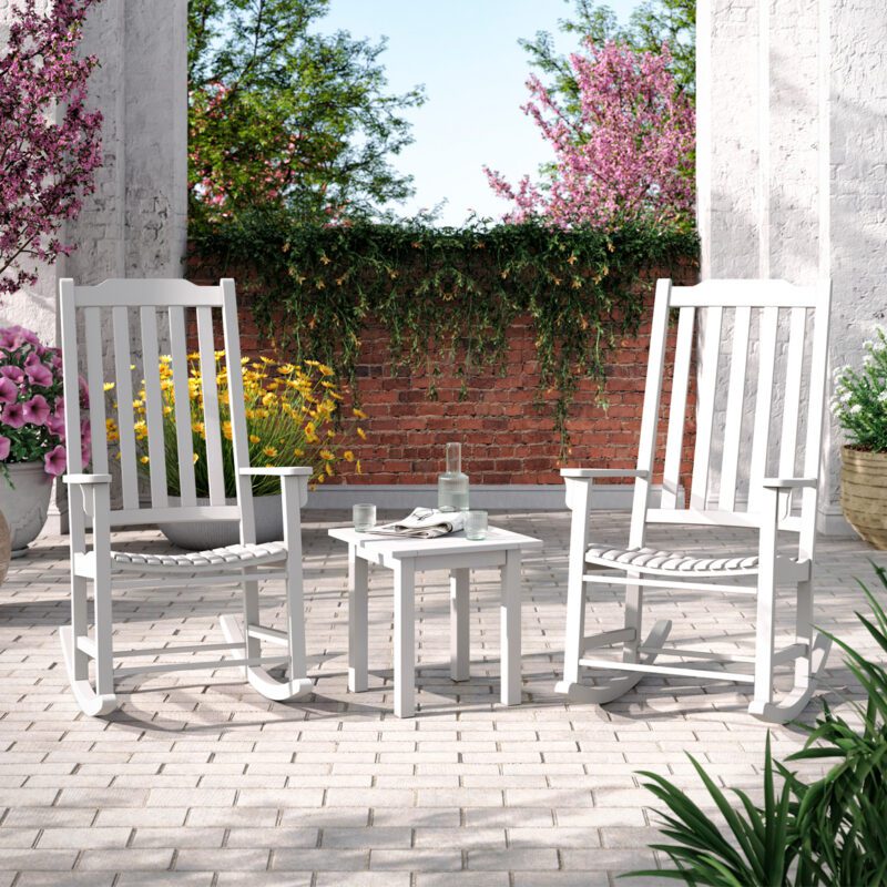 Americana Resort Rocker Set – White rocking chair - premium outdoor furniture
