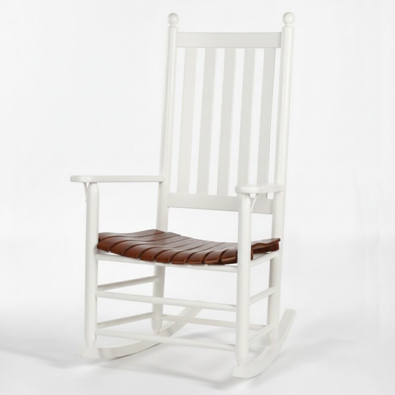 430-Classic-Rocker-White rocking chair with premium comfort design