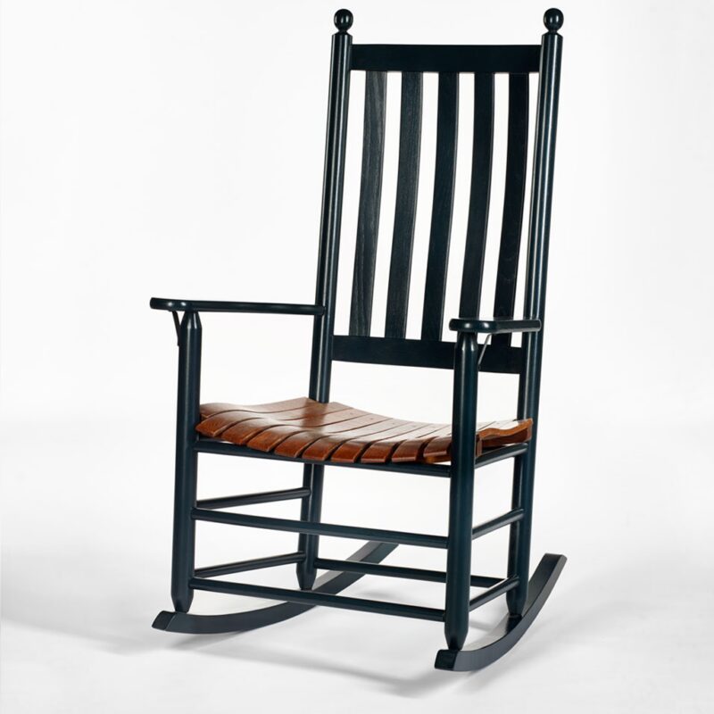 470-Classic-Lumbar-Rocker-Black rocking chair with premium comfort design
