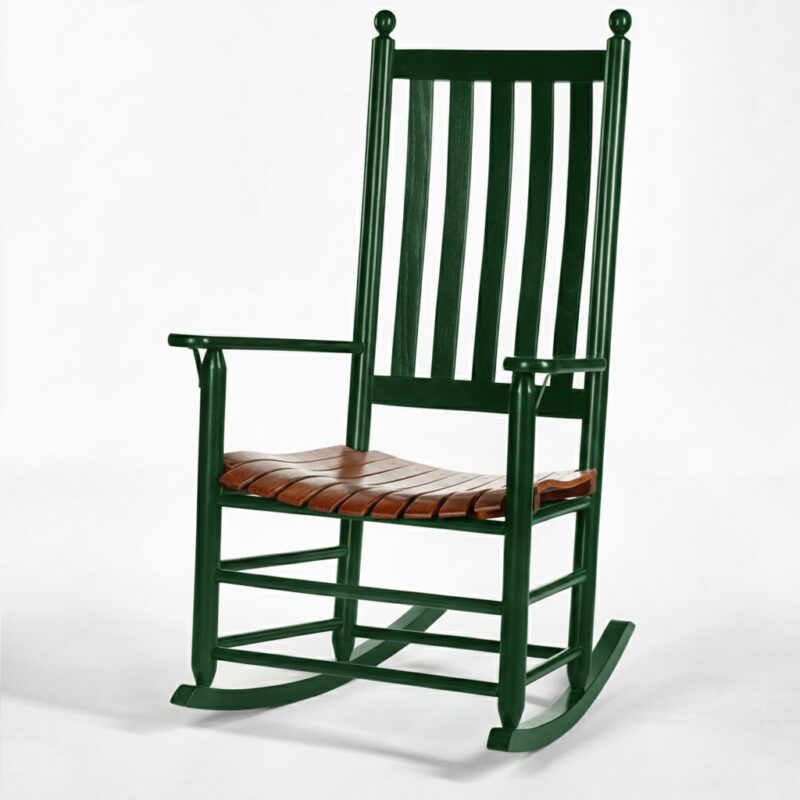 470-Classic-Lumbar-Rocker-Charleston-Green rocking chair with premium comfort design