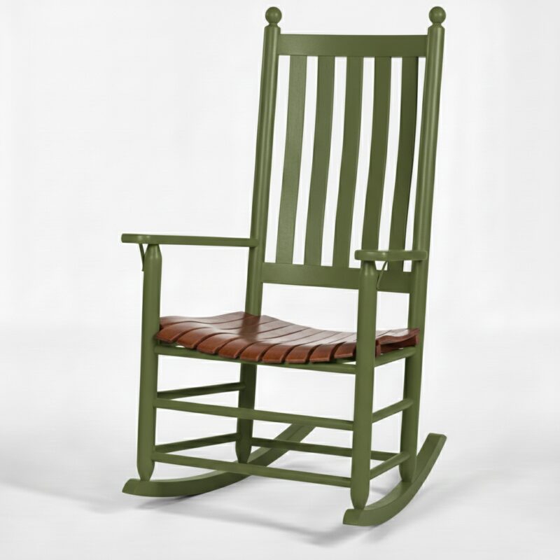 470-Classic-Lumbar-Rocker-NE-Green rocking chair for comfortable outdoor relaxation