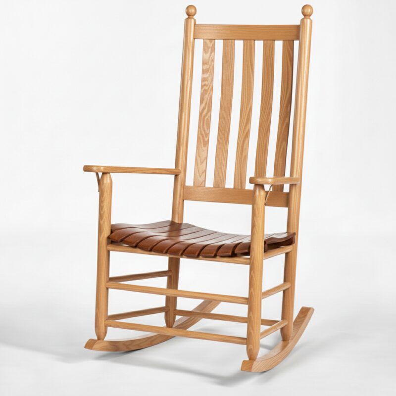 470-Classic-Lumbar-Rocker-Natural rocking chair with premium comfort design