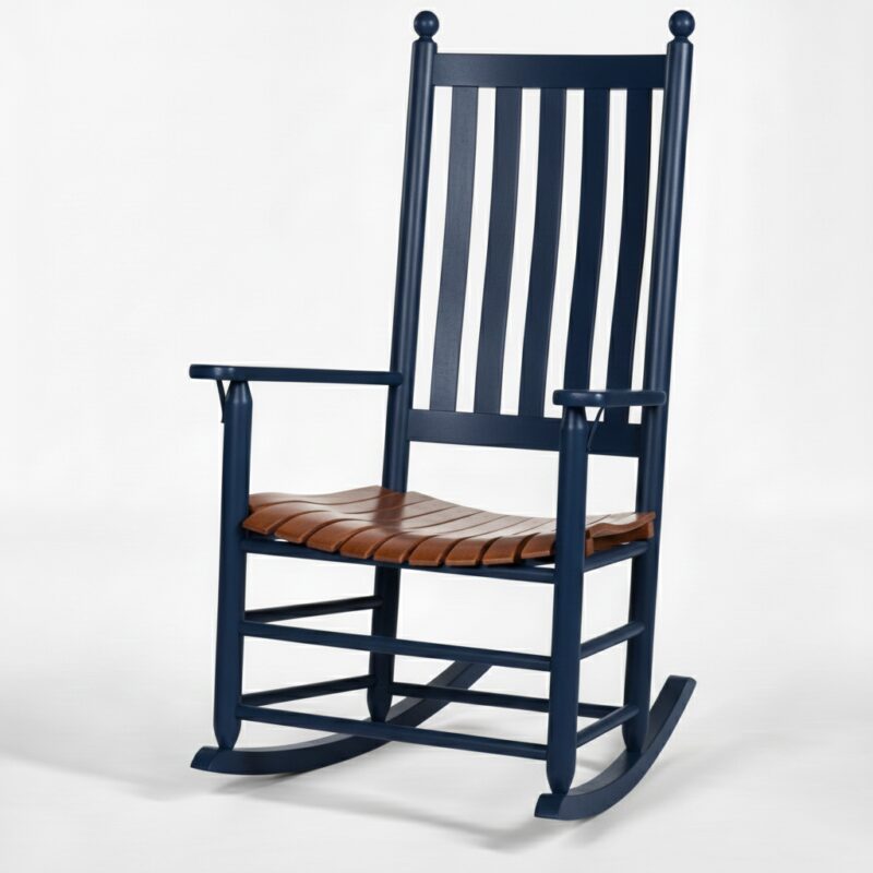 470-Classic-Lumbar-Rocker-Navy rocking chair with premium comfort design