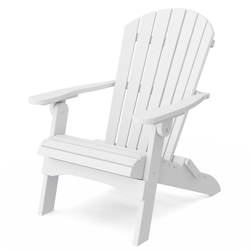 Heritage Folding Adirondack Chair - White