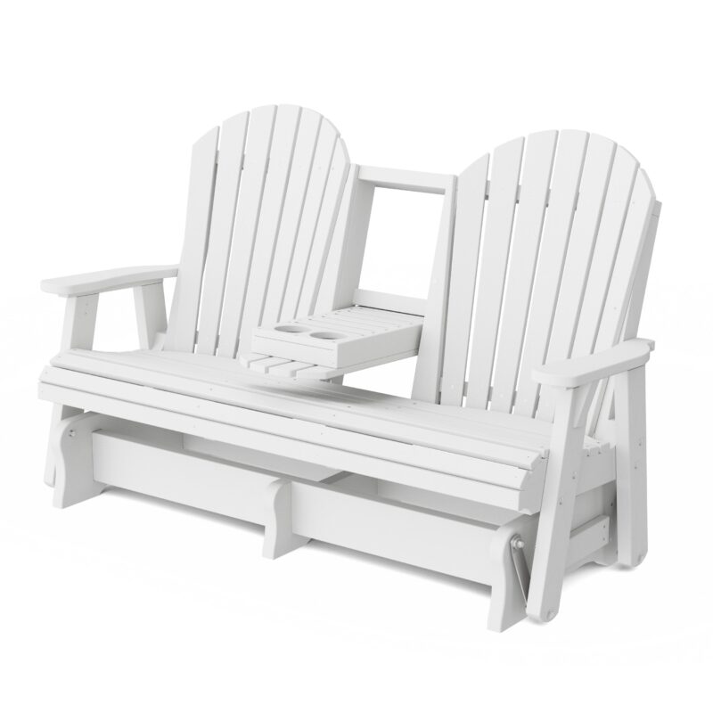 Heritage 5' Glider with Console - White