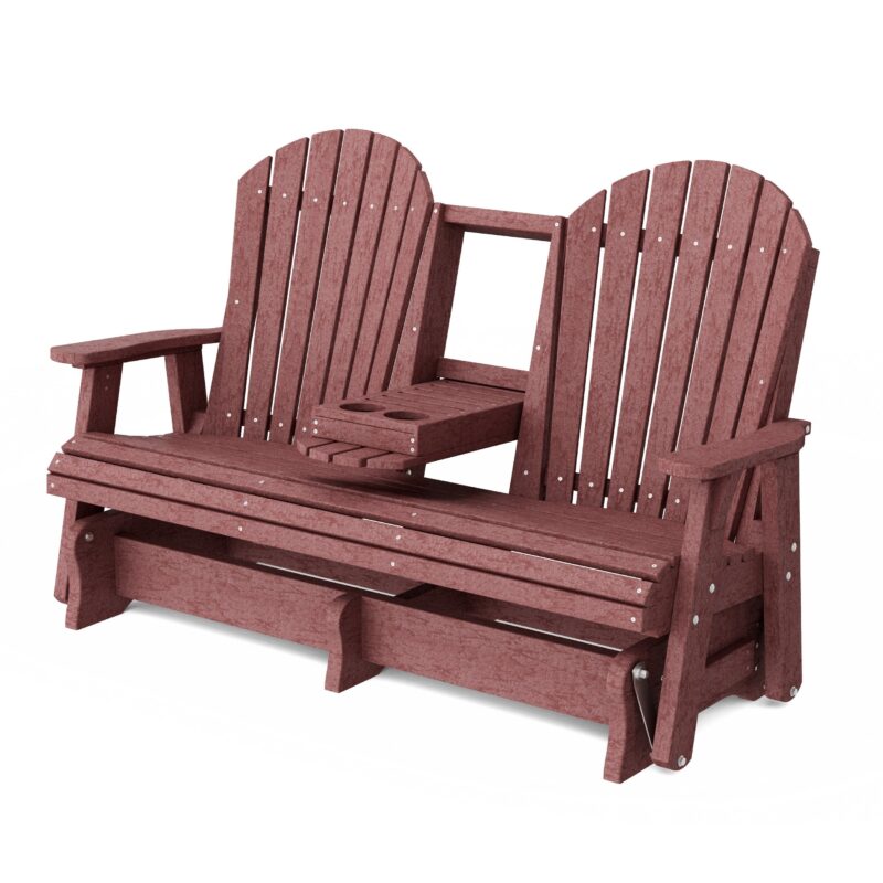 Heritage 5' Glider with Console - Cherrywood