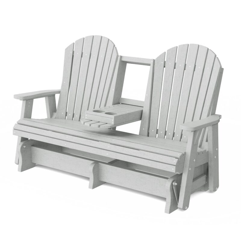 Heritage 5' Glider with Console - Light Gray