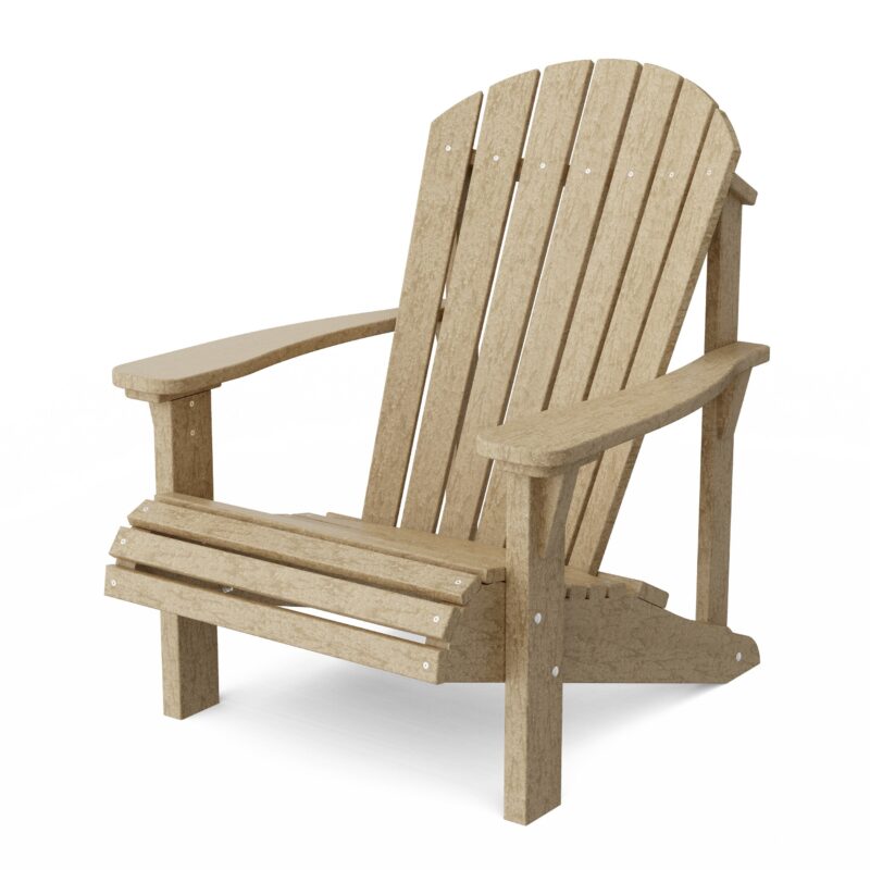 Heritage Sunrise Adirondack Chair - Weathered Wood