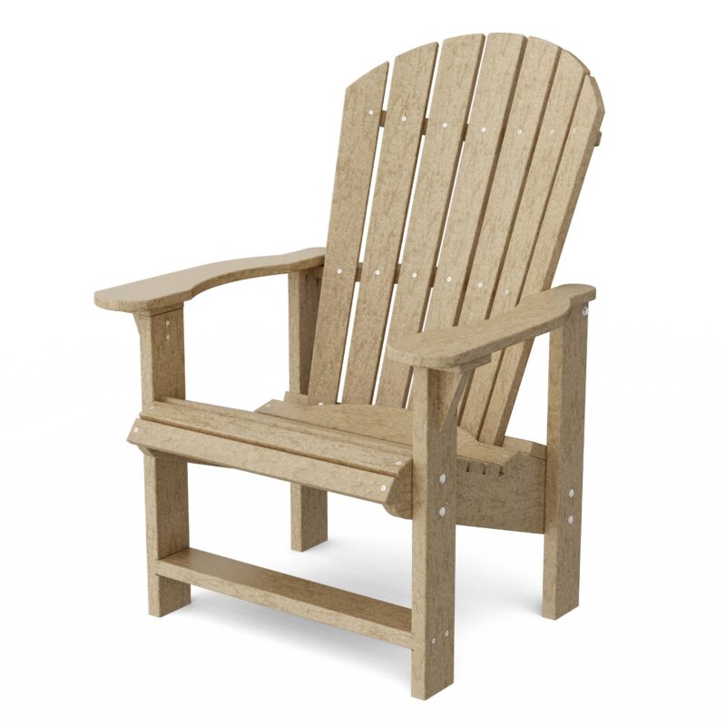 Heritage Upright Adirondack Chair - Weathered Wood