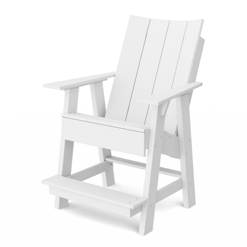 Contemporary High Adirondack Chair - White