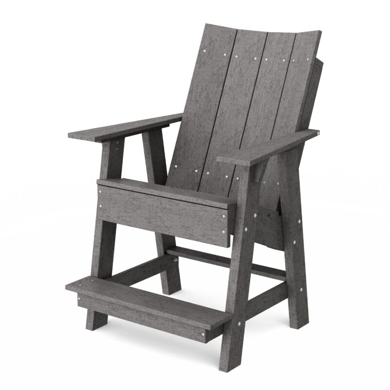 Contemporary High Adirondack Chair - Dark Gray