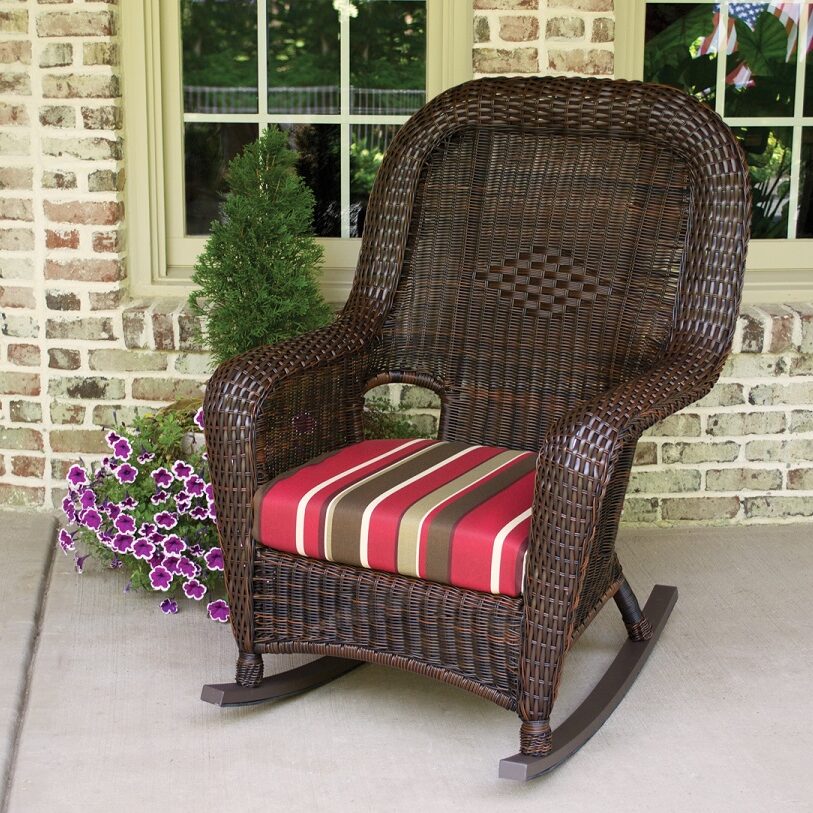 Enhance your outdoor room with this Lexington Wicker Rocking Chair. Durable
