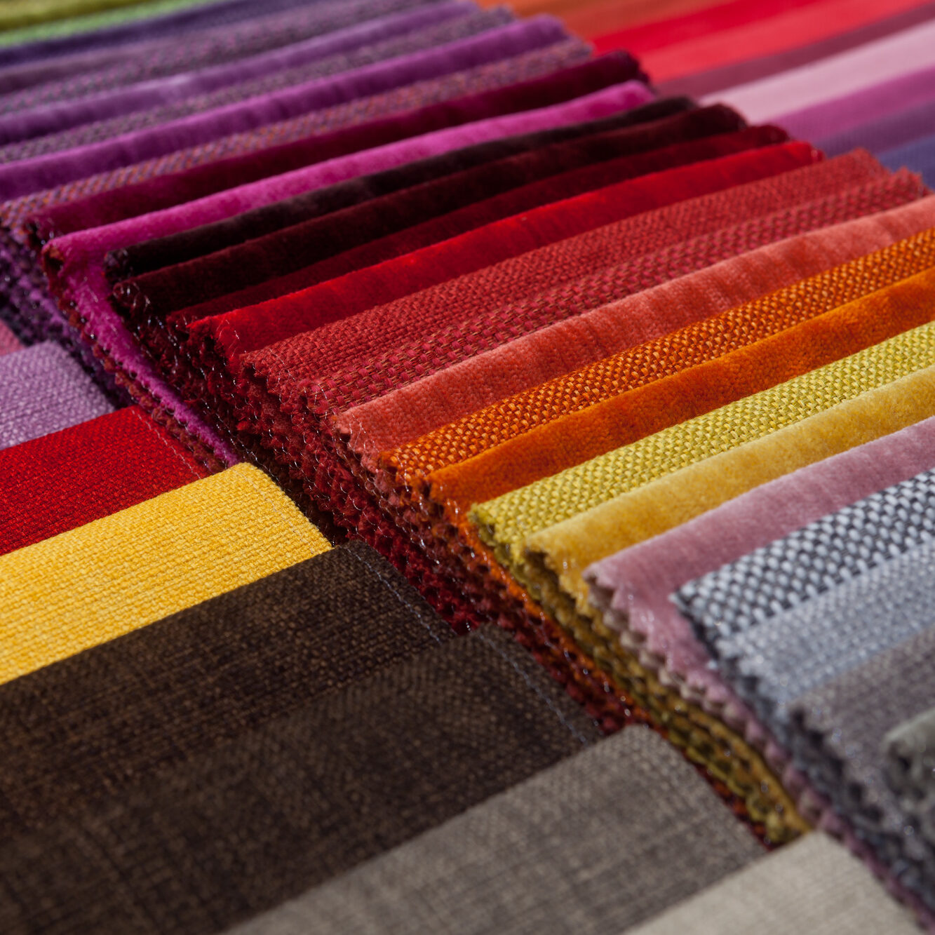 colorful fabric samples